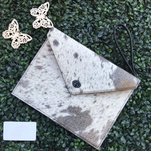 Load image into Gallery viewer, Cowhide/ Leather Clutch w/ Detachable Wristlet
